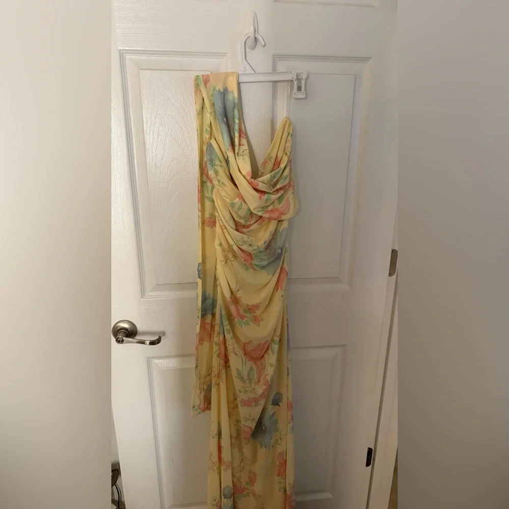 Peppermayo Yellow Floral Maxi Dress with Pastel Accents - Picture 4 of 5